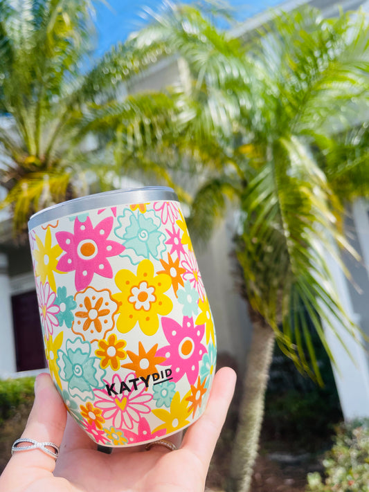 Spring Blossom Wine Tumbler