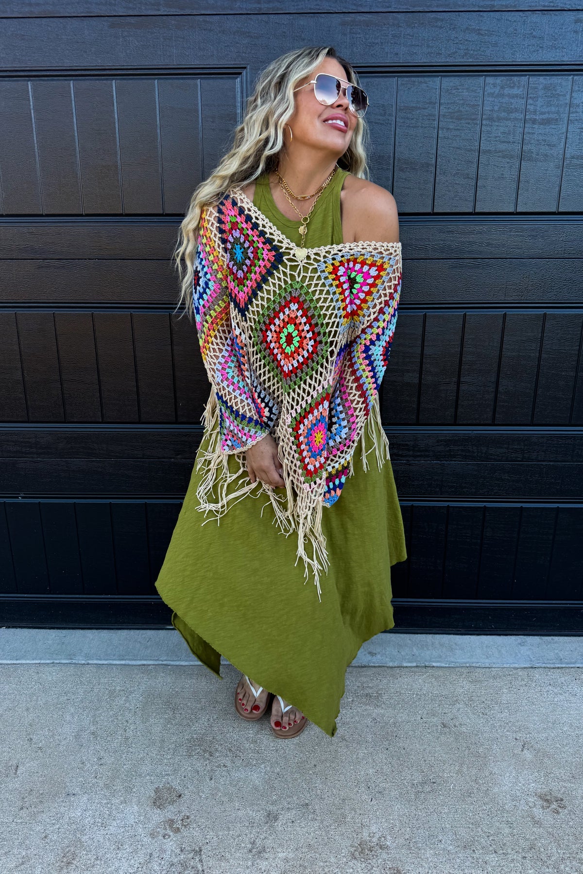 Boho Crochet Knitted Top