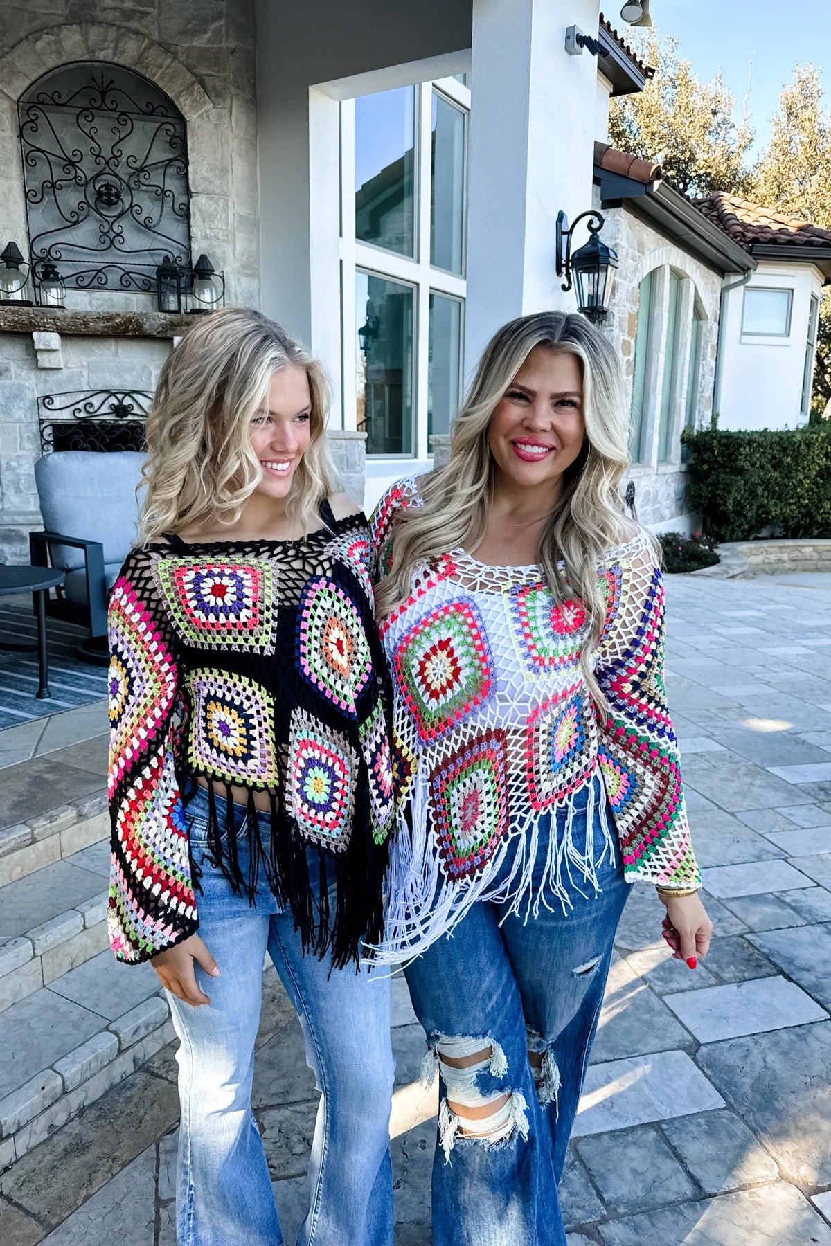 Boho Crochet Knitted Top